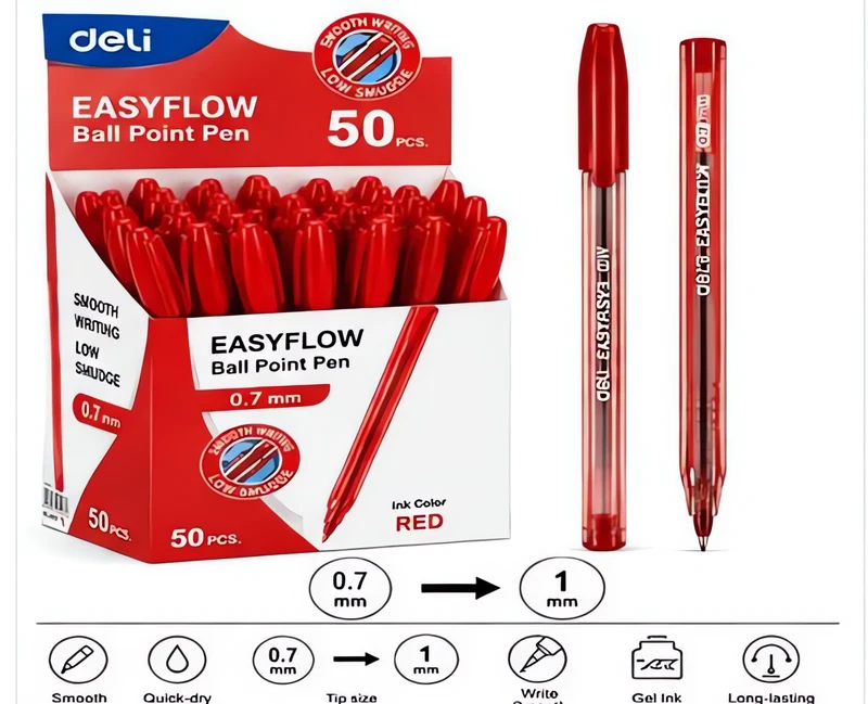 Sharikli ruchka 1 mm. Deli EQ19-RD
