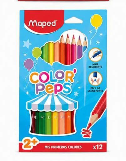 Rangli qalamlarMaped (12 rang.,Color'Peps Maxi)