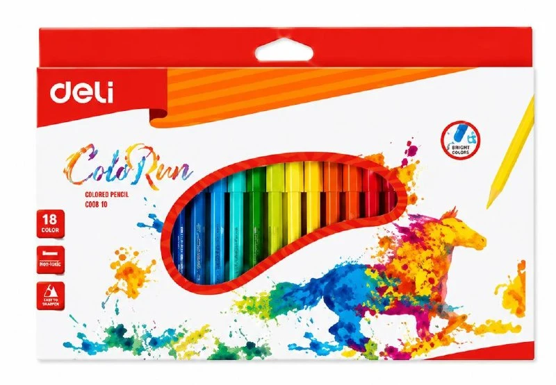Yuviladigan flomaster (18 rang) Deli EC10010