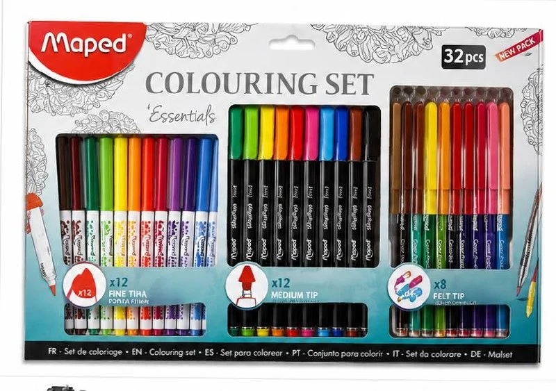 Rasm chizish toplami Maped 33 buyum COLOURING SET IN BOX 897417