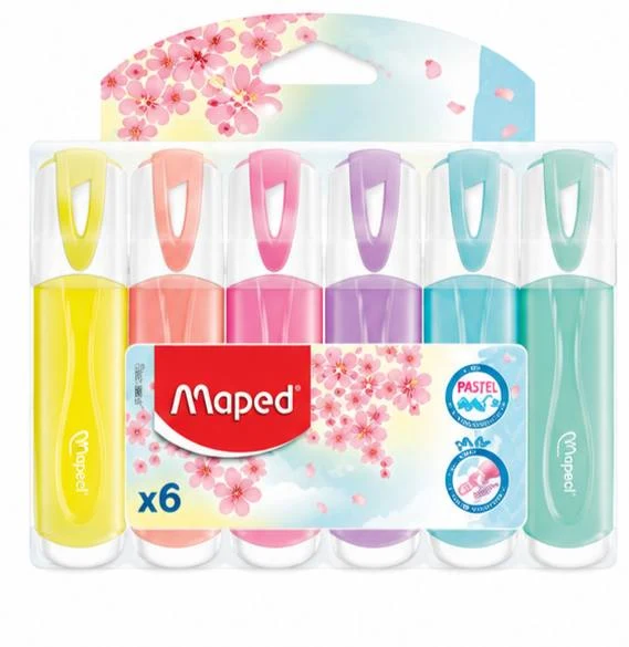 Matn markeri Maped 6 rang. pastel 742558