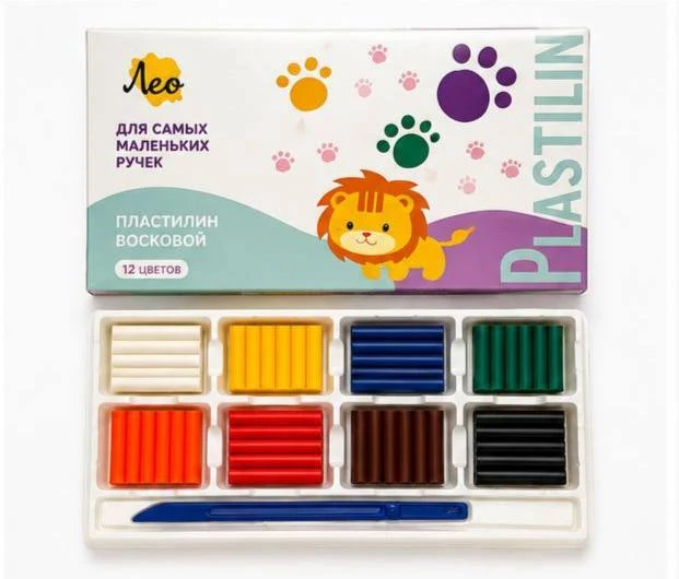 Plastilin "Leo " "o's " mumli plastilin LMCW-0108 96 g (karton qadoqda) 8 rang
