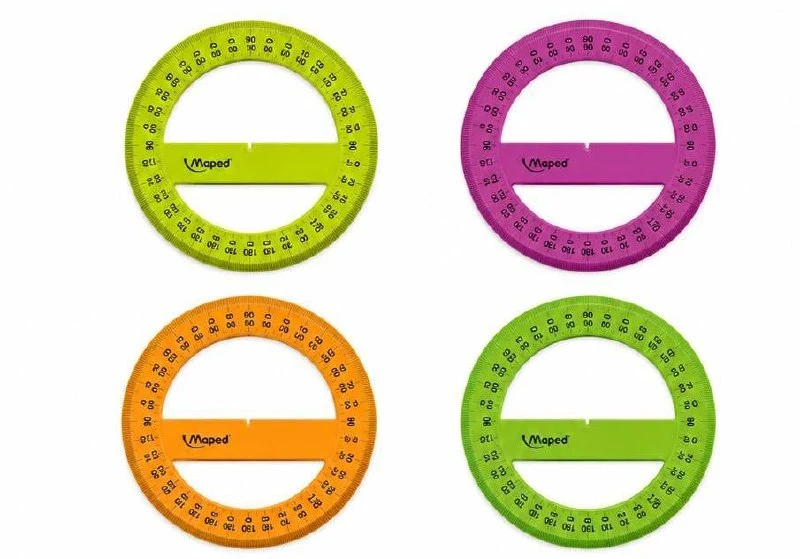 Transportir 12 sm, 360° STAMM, plastik, shaffof, neon rang, assorti TR51
