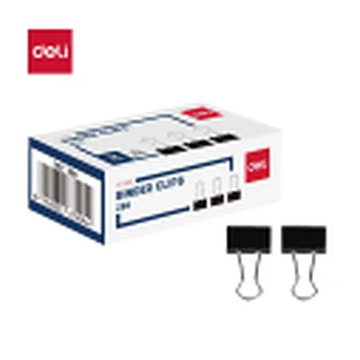 Qogoz qisqichi 15 mm (12 dona) qora Deli EZ66