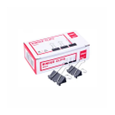 Qogoz qisqichi 25m (12 dona) qora Deli E38564