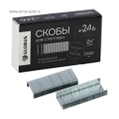 Stepler uchun skobalar "Quality" №24/6 1000 dona. S24/6Ch-1000
