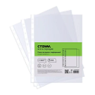 Perforatsiyali papka-vkladish (fayl) STAMM A4, 30 mkm, mat MM-32226