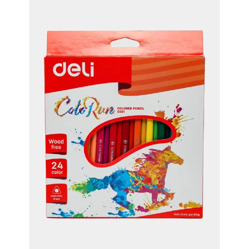 Rangli qalamlar treug. pl. 24 rangli 00120 Deli
